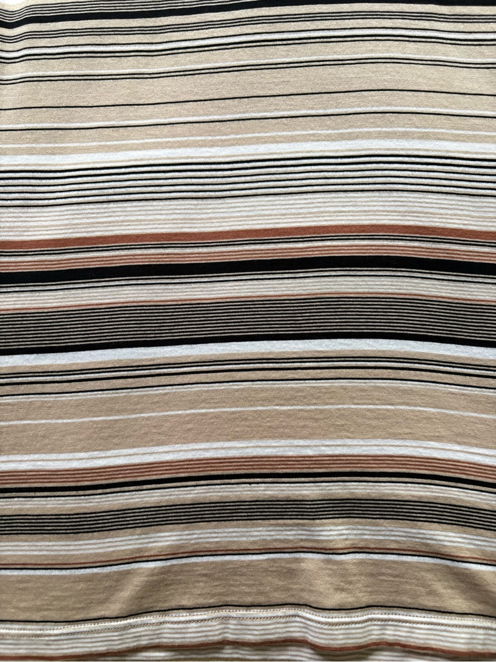 Theory black tan white striped Tshirt - Picture 2 of 6